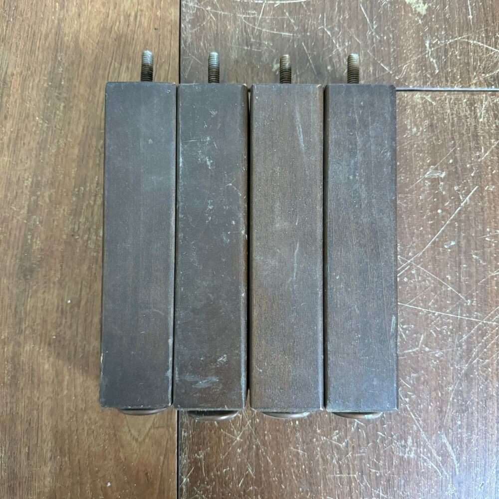 Set of 4 Solid Wood Square Screw in Table Legs Salvage Repurposed Furniture Legs